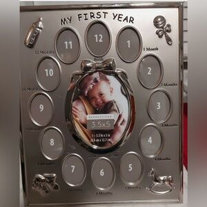 Expression My first years collage photo  frame silver unisex